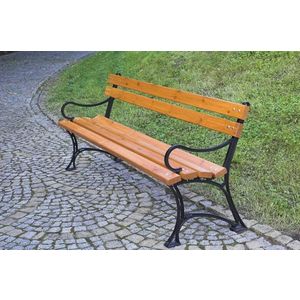 Parková lavica s opierkami - FSC ROJAPLAST vyobraziť