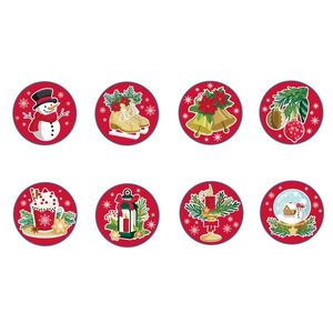 Darčekové nálepky 2, 5cm TORO 200ks červené vianočné vyobraziť