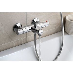 AQUALINE - ACTION nástenná vaňová termostatická batéria, chróm MB106 vyobraziť