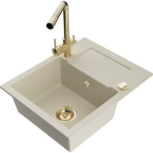 MEXEN/S MEXEN/S - Enzo granitový drez 1-miska s odkvapkávačom vrátane batérie Duero, béžová 6506-69-671600-50 vyobraziť