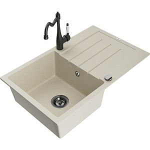 MEXEN/S MEXEN/S - Bruno granitový drez 1-miska s odkvapkávačom vrátane batérie Carla, béžová 6513-69-670700-70 vyobraziť