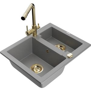 MEXEN/S MEXEN/S - Carlos granitový drez 1.5 vrátane batérie Duero, šedá 6518-71-671600-50 vyobraziť