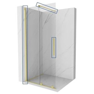 MEXEN - VELAR montážna sada pre inštaláciu na stenu/dvere brúsené zlato 871-00-55 vyobraziť