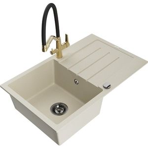 MEXEN/S MEXEN/S - Bruno granitový drez s odkvapkávačom vrátane batérie Duo, béžová 6513-69-671701-57-B vyobraziť