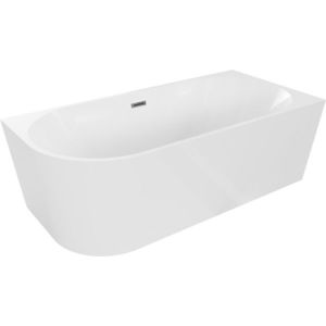 MEXEN/S - Mia voľne stojaca rohová vaňa pravá 180 x 80, biela, sifón a prepad grafit metal 52691808000P-95 vyobraziť