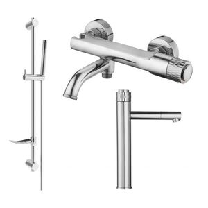 MEXEN/S - Diamond DF70 Set umývadlovej a vaňovej batérie s príslušenstvom, chróm 71513DF70-00 vyobraziť