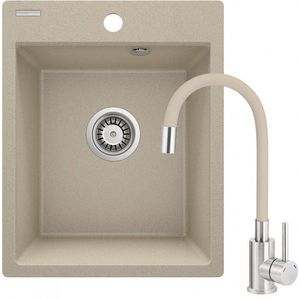 DEANTE DEANTE - Drez Corio z granitu pieskového, s batériou, 1-drez ZRCP7103 vyobraziť