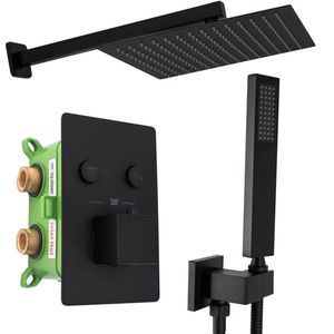 REA - Sprchový termostatický set FENIX DAVIS čierna z termostatom +BOX REA-P6357 vyobraziť
