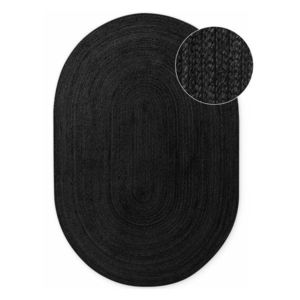 Čierny obojstranný/ručne tkaný jutový koberec 160x230 cm Braided – Hanse Home vyobraziť