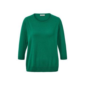 Pulóver z jemnej pleteniny s hodvábom, zelený vyobraziť