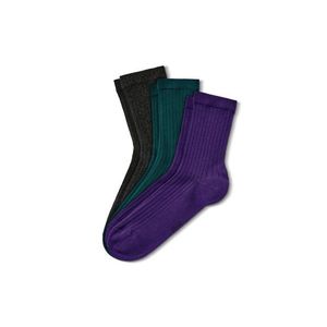 Ponožky z rebrovaného úpletu, 3 páry vyobraziť