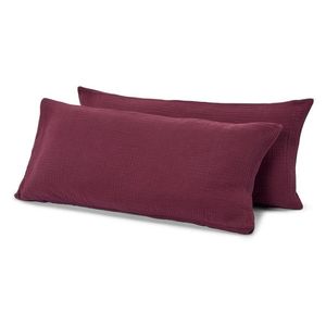 Poťahy na vankúše so vzorom mušlí, 2 ks, bordovočervené, cca 80 x 40 cm vyobraziť