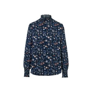 Blúzkové tričko so stojačikom a kvetinovou potlačou vyobraziť