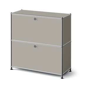 Kovová komoda »CN3 Slim Line« s 2 výklopnými priečinkami, svetlosivá vyobraziť