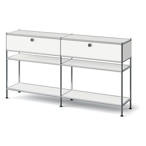 Kovová konzola »CN3 Slim Line« s 2 zásuvkami, biela vyobraziť