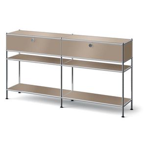 Kovová konzola »CN3 Slim Line« s 2 zásuvkami, hnedosivá vyobraziť