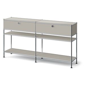 Kovová konzola »CN3 Slim Line« s 2 zásuvkami, svetlosivá vyobraziť