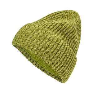 Pletená čiapka, zelenožltá s melírom vyobraziť