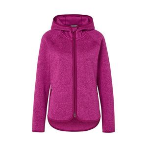 Bunda z pleteného flísu s kapucňou, ružová vyobraziť
