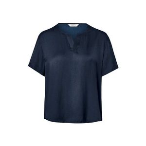 Saténová tuniková blúzka, námornícka modrá vyobraziť
