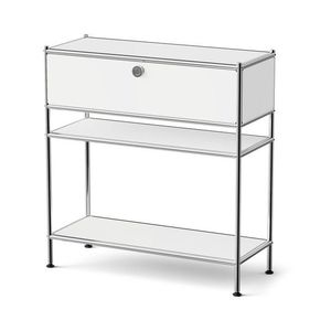 Kovová konzola »CN3 Slim Line« so zásuvkou, biela vyobraziť