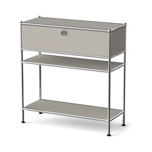 Kovová konzola »CN3 Slim Line« so zásuvkou, svetlosivá vyobraziť