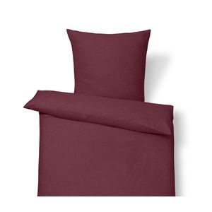 Ľanová posteľná bielizeň, vínová, štandardná veľkosť vyobraziť