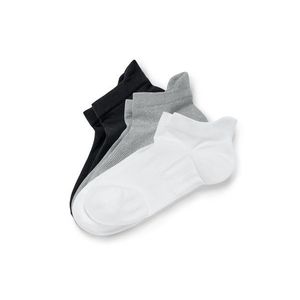 Športové ponožky, 3 páry, čierne, sivé, biele vyobraziť