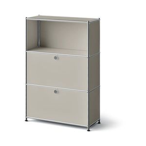 Kovová komoda »CN3 Slim Line« s 2 výklopnými priečinkami, svetlosivá vyobraziť