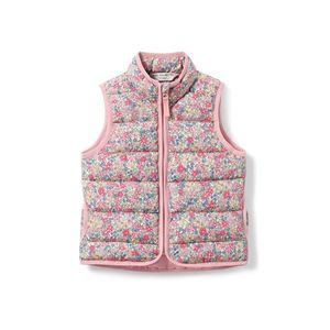Detská prešívaná vesta, kvety vyobraziť
