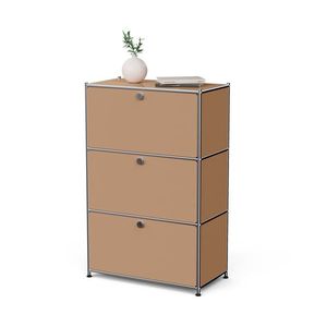 Kovová komoda »CN3« s 3 výklopnými priečinkami, karamelová vyobraziť
