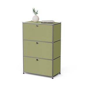 Kovová komoda »CN3« s 3 výklopnými priečinkami, pistáciová vyobraziť