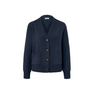 Pletený sveter s vlnou, tmavomodrý vyobraziť