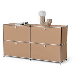 Vysoký kovový regál »CN3« so 4 výklopnými priečinkami, karamelový vyobraziť