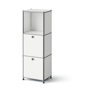 Kovová komoda »CN3 Slim Line« s 2 výklopnými priečinkami, biela vyobraziť