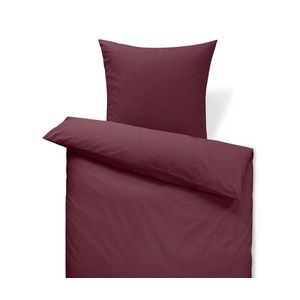 Posteľná bielizeň z perkálu, bordovočervená, štandardná veľkosť vyobraziť