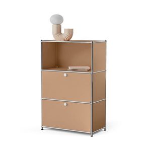 Kovová komoda »CN3« s 2 výklopnými priečinkami, karamelová vyobraziť