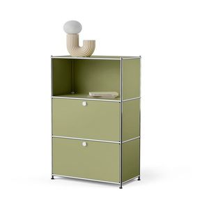 Kovová komoda »CN3« s 2 výklopnými priečinkami, pistáciová vyobraziť
