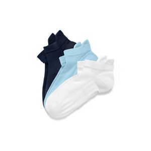 Profesionálne bežecké ponožky, unisex, 3 páry, biele/modré vyobraziť