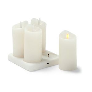 LED akumulátorové sviečky z pravého vosku, 4 ks vyobraziť