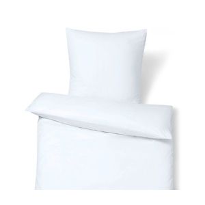 Posteľná bielizeň z bavlny a saténu, biela, štandardná veľkosť vyobraziť