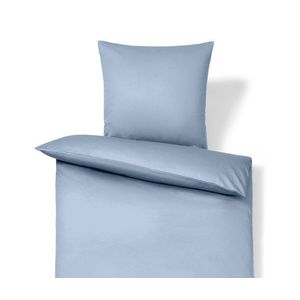 Posteľná bielizeň z bavlny a saténu, svetlomodrá, štandardná veľkosť vyobraziť