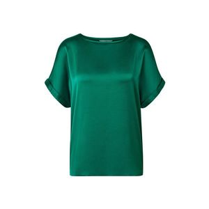 Blúzkové tričko zo zmesi materiálov, akvamarínové vyobraziť