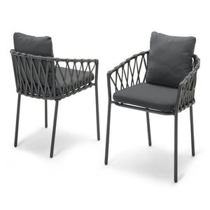 2 jedálenské kreslá s textilným výpletom vyobraziť