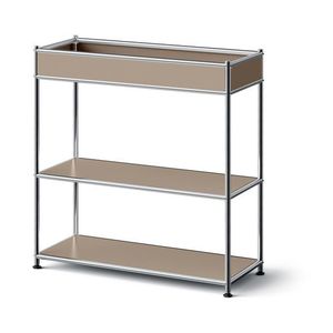 Kovová konzola »CN3 Slim Line« s poličkou, hnedosivá vyobraziť