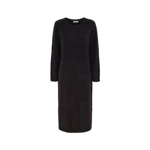 Šaty z rebrovaného úpletu, sivé vyobraziť