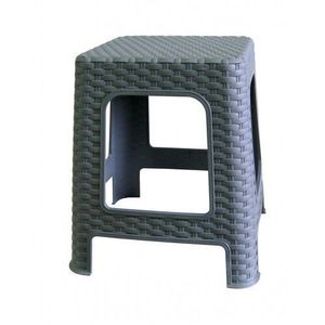 Záhradný stohovateľný taburet Ratan, 36 x 33 x 33 cm, sivá vyobraziť