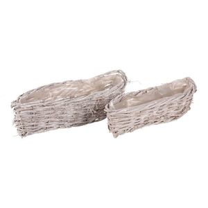 Súprava prútených obalov na kvety Slza 2 ks, biela vyobraziť