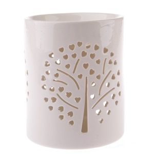 Porcelánová arómalampa Heart tree biela, 11 x 13 cm vyobraziť