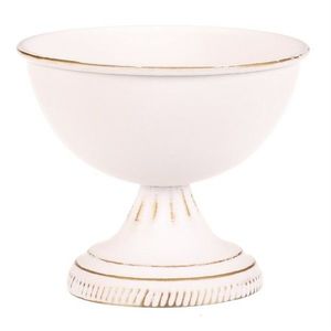 Aranžovací kovový kalich, biela, 13 x 13 x 11 cm vyobraziť